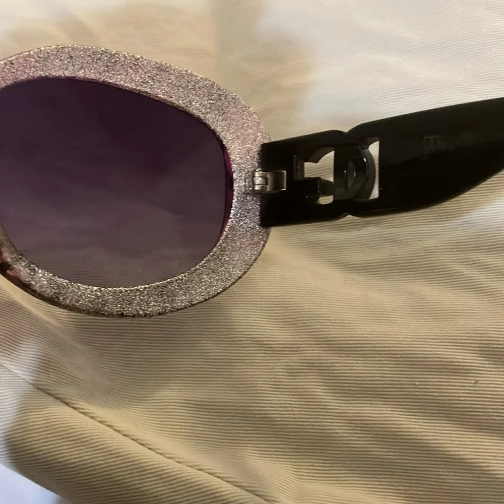 Purple Leopard Print Sunglasses with glitter